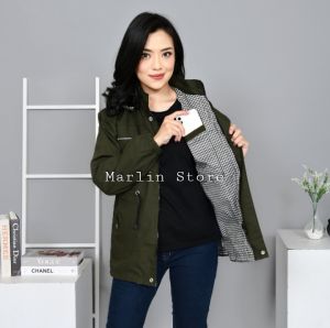 Jaket Wanita Model Casual Trendy Korean Style Kekinian Warna Hijau Toska