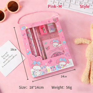 Sanrio Stationery Set Cute Cartoon Kuromi Gift Box Set School Supplies Student Prize for Girls