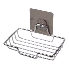 HW103- Soap Dish Holder No Drilling Rustproof Stainless Steel Wall Mounted Soap Holder