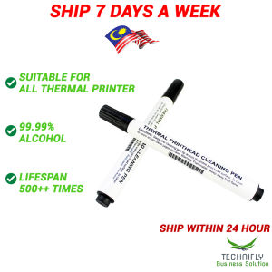 Thermal Printer Printhead Cleaning Pen 99.99% Alcohol Pen 打印头清洁笔 无水酒精 Pencetak Thermal Printhead Cleaning Pen 99.99% alkohol Pen