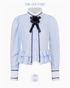 Đầm Mini hai dây rút dây THE COUNTRY Blue Bell Dress cotton xô