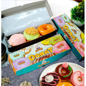 Kardus Box Donat Isi 3 10pc / Kotak Dus Box Donat Bomboloni Isi 3 / 275×95×55 cm isi 10 pc