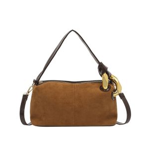 Vintage Suede Handbag for Woman Korean Fashion Sling Bag Casual Shoulder Bag Commuter Crossbodybag