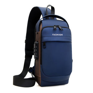 EERSHENSHI กระเป๋าสะพายข้างแบบใหม่ สไตล์ทันสมัย มีกุญแจรหัส สำหรับผู้ชายในการทำงานและเล่นกีฬา