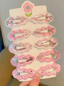 10Pcs Cute Pink Rabbit Hair Clip Bangs ClipSide Hair ClipHair AccessoriesSuitable For Daily UseSchool StuffPink Hair Clips