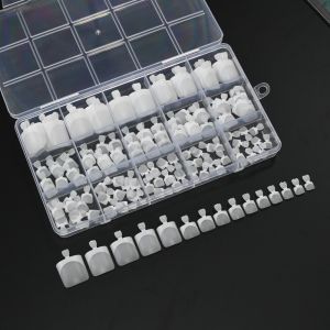 W3DD 150pcs Full Cover False Nails Short Square 15 Sizes Press on Toenails Fashion Nude Pink Short Tip Toenail DIY Home Manicure