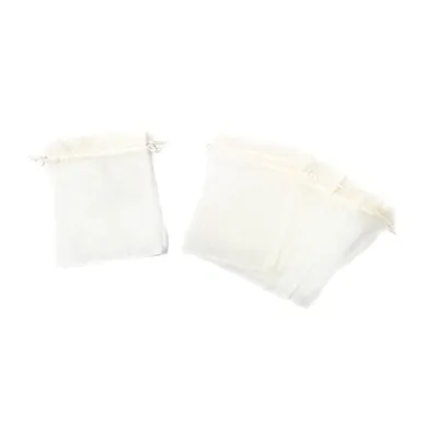 CGS 12cm x 16cm Organza Drawstring Bag (Cream) (10pcs)