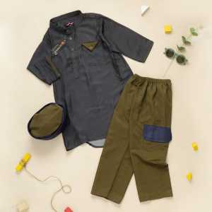 Koko Anak Raihan - By Mawar Fashion /  Setelan Koko Anak 4-13 Tahun  / Kurta Anak Polos