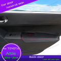 Door Armrest panel cover for Toyota corolla Altis 2014 2015 2016 2017 2018 G11 Modified leather Door siding Leather  cover Trim Car Accessories. 