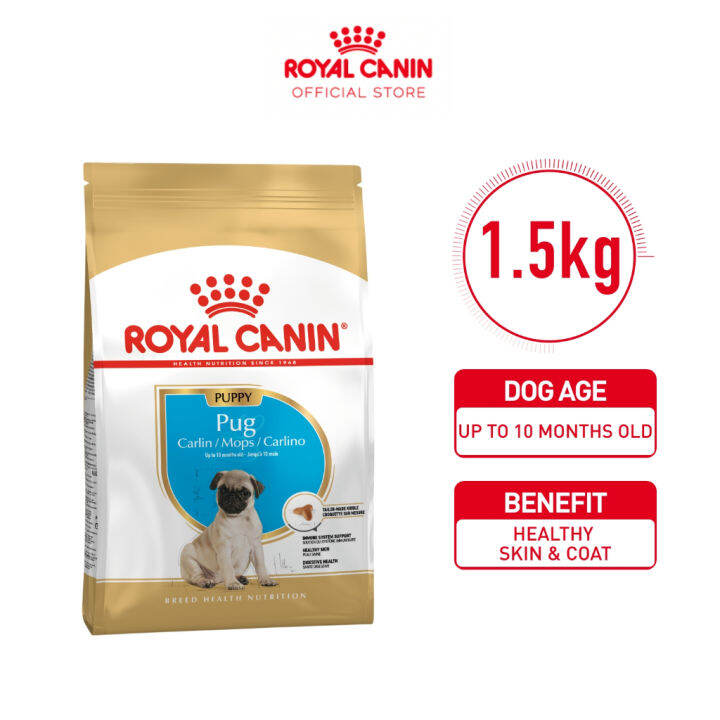 Royal Canin Pug 1.5kg Puppy Dry Dog Food Breed Health