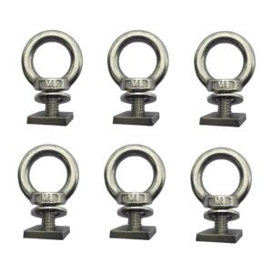 6Pcs Tie Down Anchoring Kit Eye Nuts T Slot Bolt for Holding Bungee Cord T Track Mount Tie Down Anchors for Roof Rack