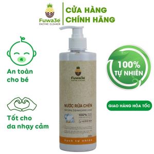 Nước rửa chén sinh học Fuwa3E 500ml nước rửa chén hữu cơ an toàn cho da nhạy cảm da tay em bé an toàn khi rửa bình ti dụng cụ ăn cho bé  - Fuwa3E official store