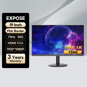 Expose Monitor 27 Inch curved Pc Gaming Monitor 1080P Desktop computer 24 inch 75/144Hz/165Hz IPS white Monitor
