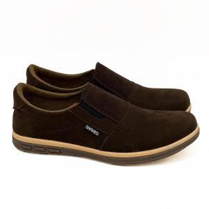 Sepatu Pria Kasual Slip On Kulit Suede Ghaneo G-22 Terbaru Ukuran 39-43