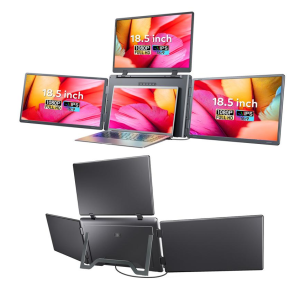 Sameday Local Delivery SG Brand Warranty Portable Monitor Display Single Touch Screen 15.6 Inch Dual  Detachable H/Vertical Type-C and HDMI Connect Dual Monitor and one Type-C Connect Triple Monitor