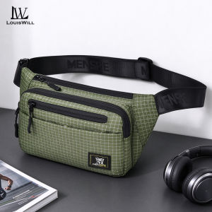 LouisWill Fashion Chest Bag Mens Leisure Chest Bag Waist Bag Large Capacity Chest Bag Wear-resistant Crossbody Chest Bag Outdoor Chest Bag