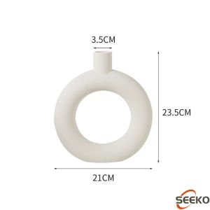 SK White Nordic Style Plastic Vase Modern Flower Vase Wedding Table DIY Home Decor