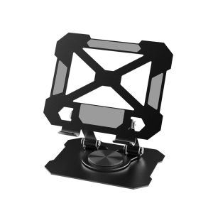 Carbon steel Metal tablet stand holder 360° Rotating Foldable Desktop Live Phone Stand