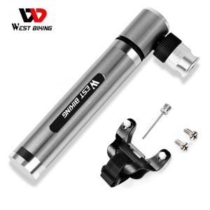 Bơm Xe Đạp Mini WEST BIKING Bơm Lốp Xe Đạp Đường Trường MTB Siêu Nhẹ Schrader Presta Van Đi Xe Đạp Máy Bơm Không Khí