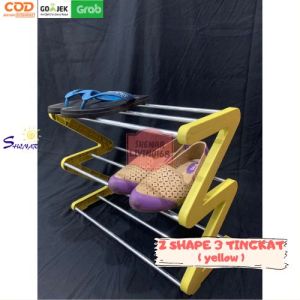 RAK SEPATU ZIGZAG/ RAK SANDAL 4 & 3 SUSUN/ RAK SEPATU SERBAGUNA Z SHAPE SHOE RACK SHENAR