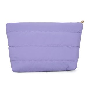 LUMIYA Quilted Makeup Bag Puffy Padded Solid Color Travel Toiletry Bag Casual Zipper Women Cosmetic Organizer Bag