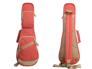 Professional Ukulele Gig Bag Thickened Shockproof Protection Durable Canvas with Adjustable Backpack Straps and Breathable Double-Layer Storage for 23-inch Ukulele.