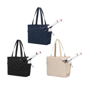 Tennis BagQuilted Large Sports Handbag Water Resistant Tennis Racket Bags for Women Men Pickleballs Tennis Badminton