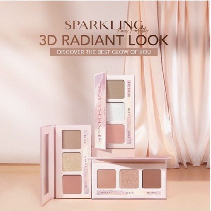 YO.U 3 in 1 Sparkling Face Palette Radiance Look