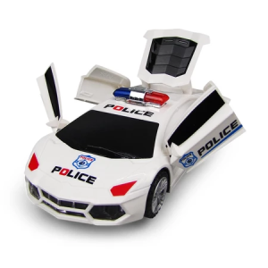 Toy car Electric Dancing Deformation Rotating Universal Police Toy Car Boy Kids Christmas Birthday