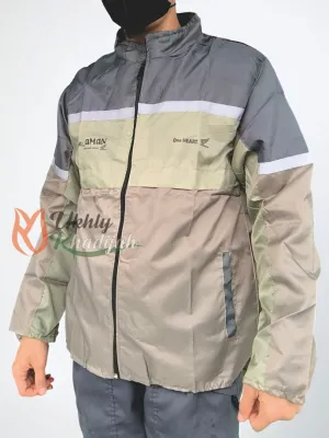 Jaket motor Honda parasut hijau army original AHM