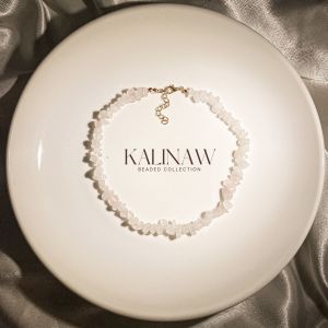 KALINAW Semi Precious Chipstone Choker Necklace I Rose Quartz I Cherry Quartz