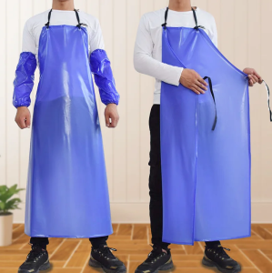 Waterproof Oil-Proof Apron PVC Thickened Apron Kitchen Chef Work Slaughter Apron 110x80CM