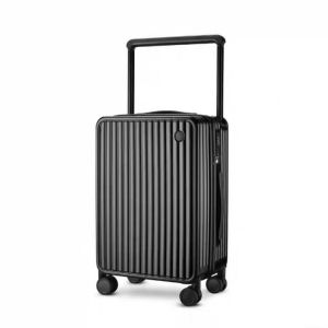 {SG Stock} Wide Trolley Luggage/Zipper Travel Luggage Cabin Size Suitcase WIth universal silent wheel and TSA Lock