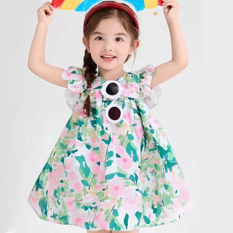 summer dress with slit Navy Floral formal dresses for girls A flattering fitted bodice Saint + Sofia | color:Hunter Green