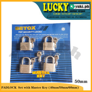 PADLOCK SET WITH MASTER KEYS STAINLESS STEEL (40mm/50mm/60mm) 4pcs per packs