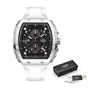 Lige sang trọng hiển thị đồng hồ đeo tay nam dạ quang Đồng hồ nam thể thao không thấm nước quân sự Đồng hồ quartz cho nam + Hộp