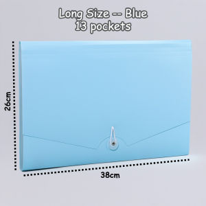 Accordian File Folder Long/A4 13 Pocket Expanding File Folder Paper Organizer Document Organizer Portable Folder