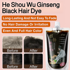 He Shou Wu Black Hair Dye ginseng Hair Dye Covering Gray Hair  Natural no nirritating 何首乌人参染发剂