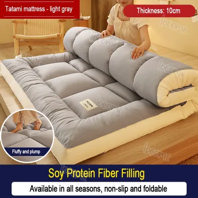 【10cm Thick】1.8m*2m Foam For Double Bed Foldable Single/Double/Queen/King Size Mattress Family Size Thickened 10cm Mattress Topper