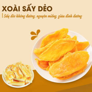 Xoài sấy dẻo 1kg xoài cát tẩm muối ớt nguyên miếng không tẩm đường giữ nguyên vị chua ngọt