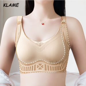 KLAME M-3XL Womens Anti-sagging Push-up Wire-free Adjustable Bra KLM1354