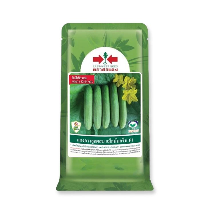 เมล็ดแตงกวา แม็กนั่มกรีน F1 ศรแดง ติดผลเร็ว