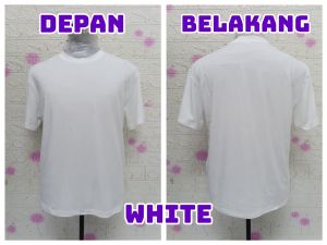 [50] BAJU T-SHIRT BERLENGAN PENDEK YANG KOSONG KAINNYA COTTON MIX POLYESTER {S-2XL}