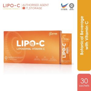 Lipo C Liposomal Vitamin C Botanical Drink Made in Malaysia Non Soy Great Absorbtion Non Halal 30 Sachets