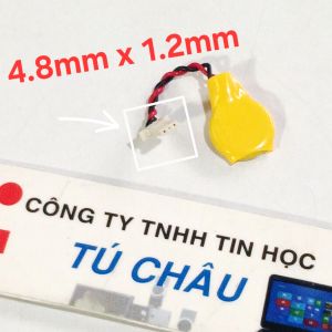 Pin 3V 1220 CR1220 - 3V  Pin 2 dây đầu cắm 3 lổ (D x R): 4.8mm x 1.2mm