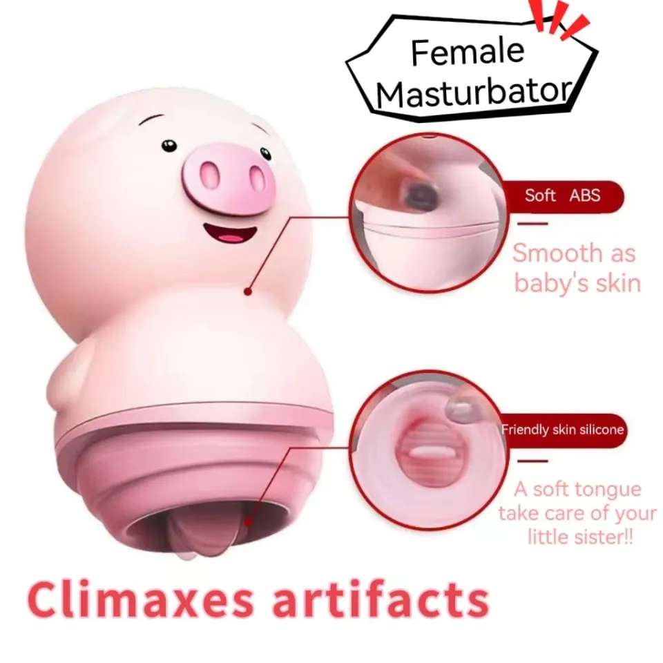 COD Cute Pink Pig Tongue Vibrato for women sex small Licking Vibrator Sex  Toy USB | Lazada PH