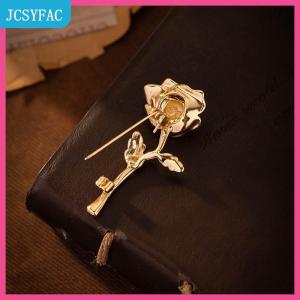 JCSYFAC  Sang Trọng Cao cấp Vàng-Tone Rose Flower Trâm Pin Cho Phụ Nữ Và Nam Giới-Thanh Lịch Phù Hợp Với Huy Hiệu Áo Thời Trang Trang Sức Ve Áo Phụ Kiện