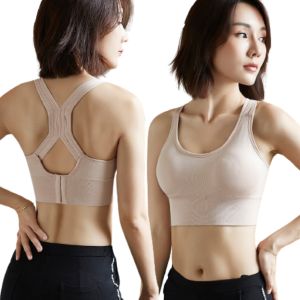 Yoga Bra Shockproof Row Buckle Back Adjustable Running Fitness Bra Anti Sagging Cross Beautiful Back Sport Bra 瑜伽内衣 运动内衣 Ready Stock 112229