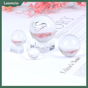 [Leomcio] ลูกบอลคริสตัลใสควอตซ์บำบัดทรงกลมอุปกรณ์ถ่ายภาพตกแต่งบ้าน1ชิ้น