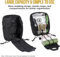 OneTigris IFAK Molle Pouch - First Aid Bag Admin Pouches Trauma Kit Bag EMT MED Belt Backpack with D-Ring Hook for Outdoor Activities and Emergency Uses (Empty Bag). 